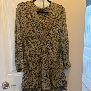 Rag & Bone 100% silk shields olive green dress